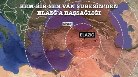 Şube Başkanımız Harun Altı Elazğ'da yaşanan depremle alakalı bir mesaj yayınladı.