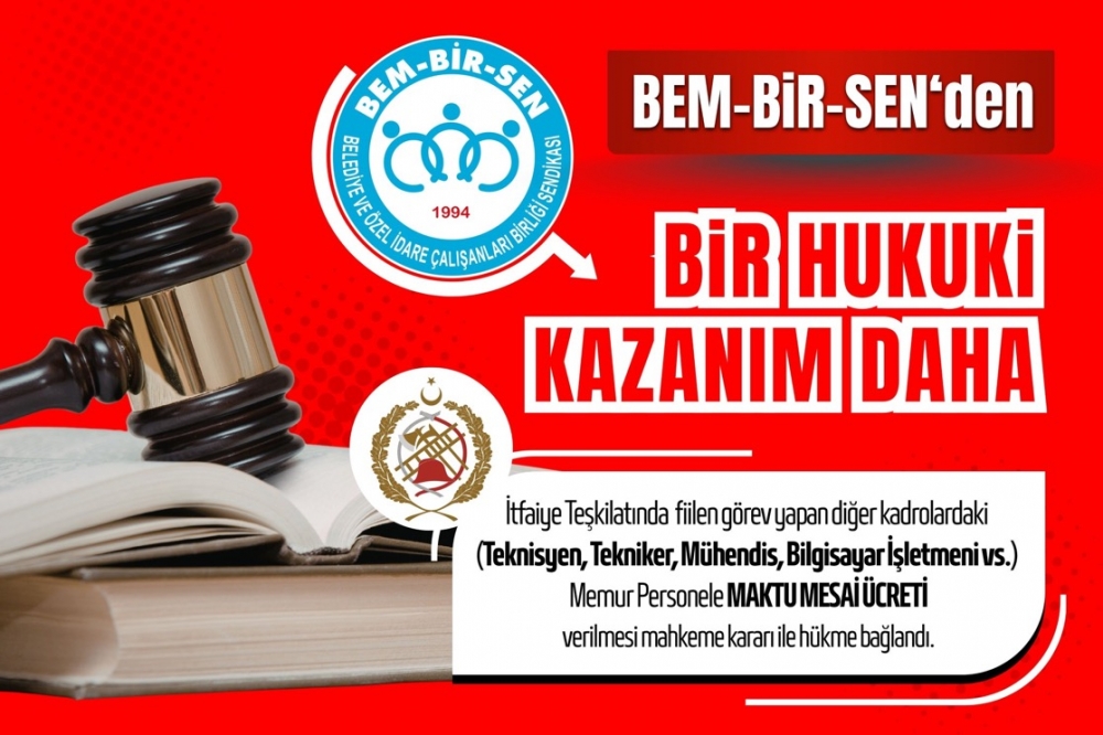 Hakkın, hukukun ve emeğin yanında durmaya; kamu görevlilerimizin alın terini korumaya devam ediyoruz