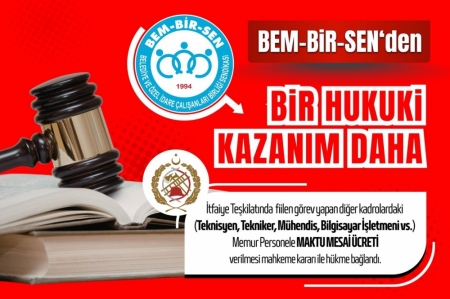 Hakkın, hukukun ve emeğin yanında durmaya; kamu görevlilerimizin alın terini korumaya devam ediyoruz